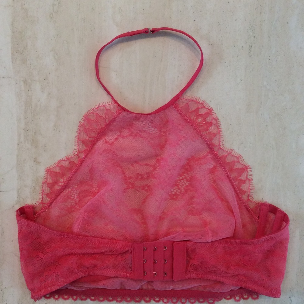 Victoria’s Secret Very Sexy Bra Sheer Underwire Bralette Halter Lace Size 34C - Picture 2 of 8